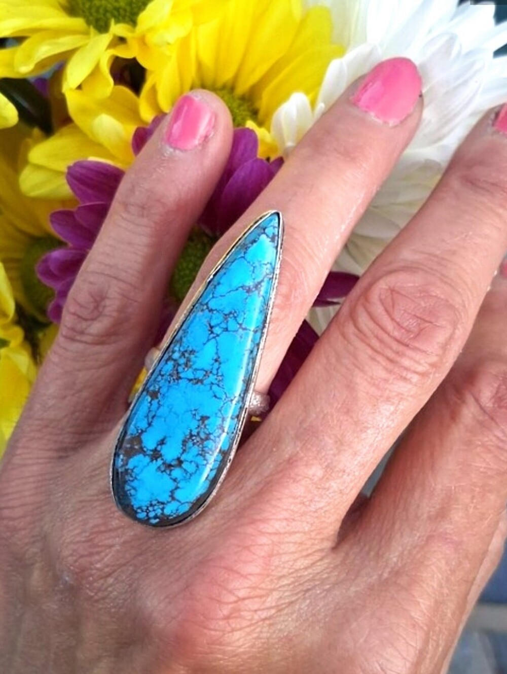🩵 Genuine Turquoise Sterling Silver Ring